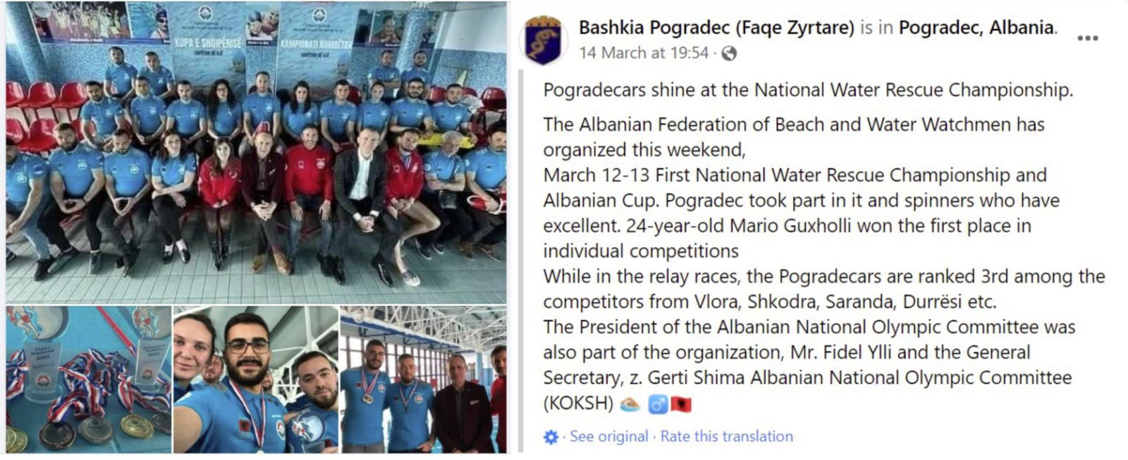 Great success achieved by the lifeguards from Pogradec